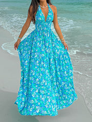 V neck maxi dress