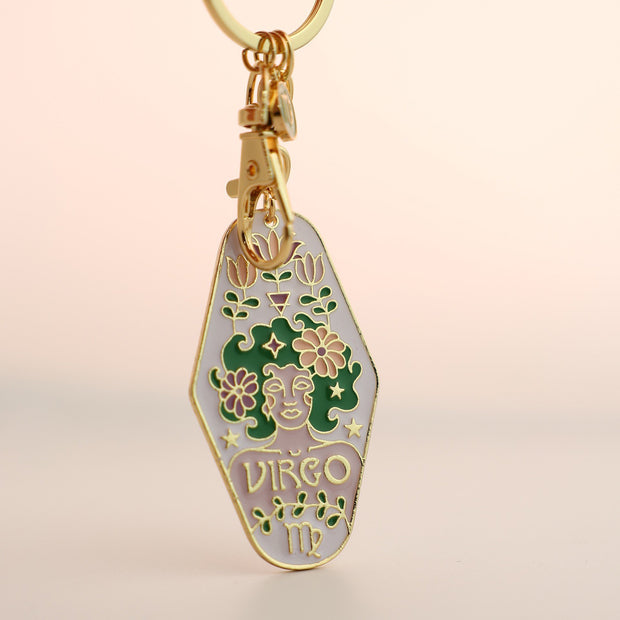 🔮Vintage Illustrated Zodiac Keychain
