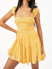 Pleated mini dress