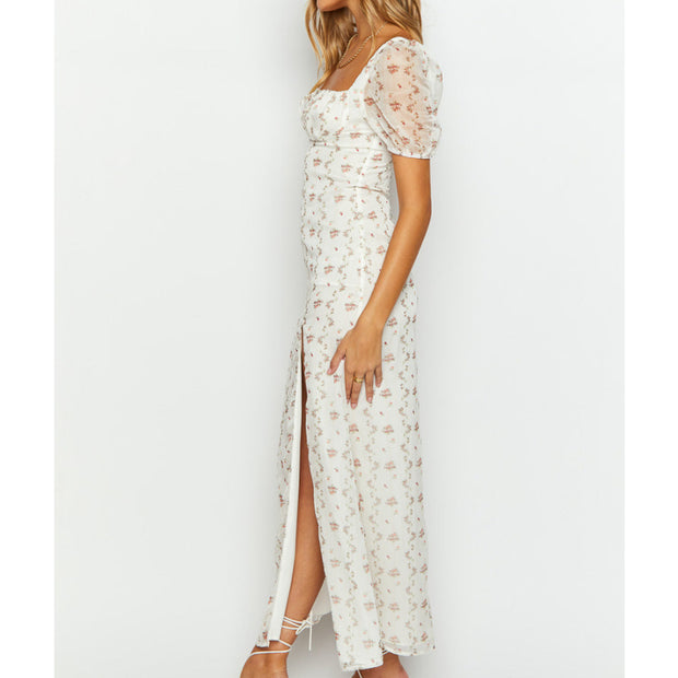 White Floral Maxi Dress