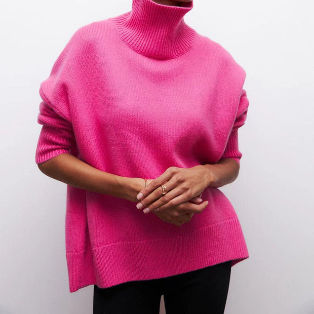 Long-sleeved Pullover Solid Color Sweater