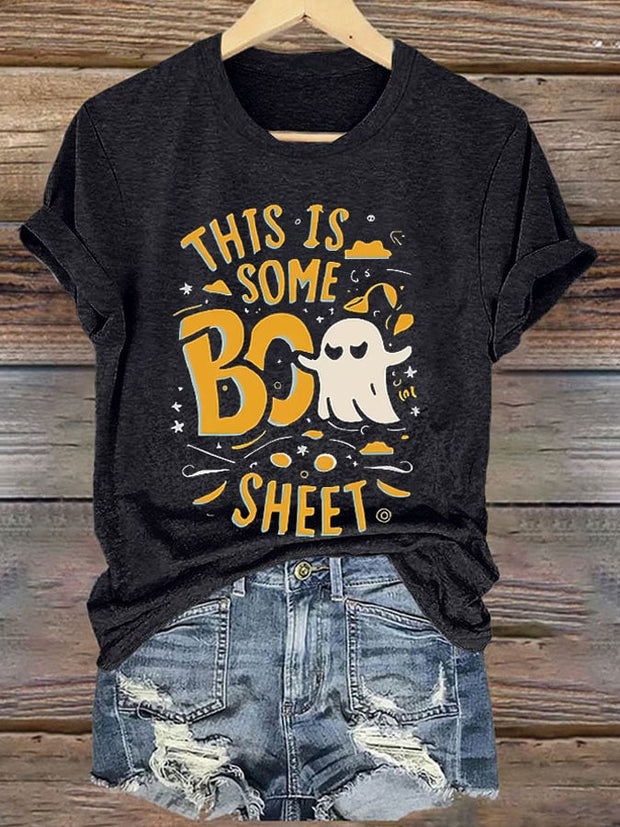 Women's Halloween Printed Casual T-Shirt