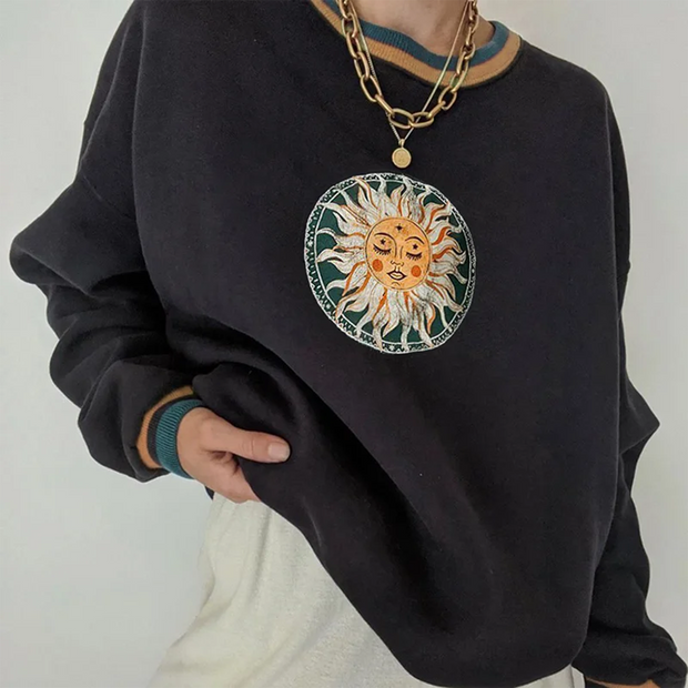 Retro Casual Oversize Sweatshirt