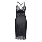 V neck lace maxi dress