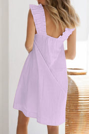 Women's Printed Ruffle Mid-Length Nightgown