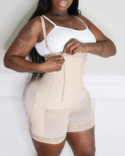 High-Compression Tummy-Shaping Side Zipper Strap Shapewear