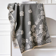Camellia Cashmere Scarf Warm Neck Shawl Air Conditioning