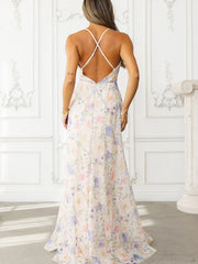 Deep v maxi dress