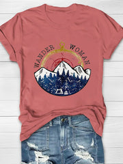 Wander Woman Mountain Printed Women's T-shirt