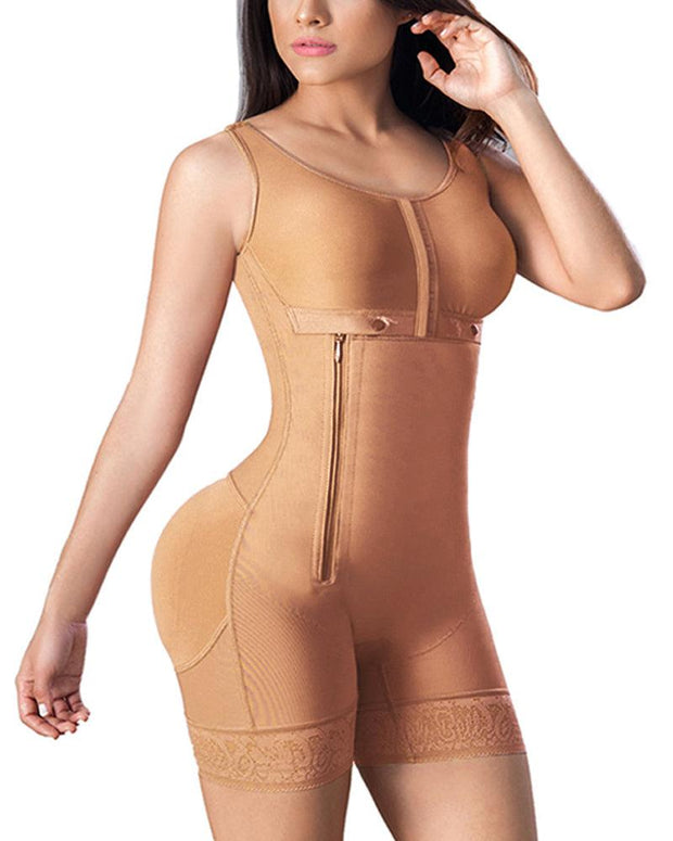 Bodyshaper Side Zipper Adjustable Breast Support Tummy Control Shaperwear