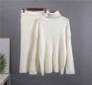 Loose Warm Turtleneck Sweater Two Piece Set