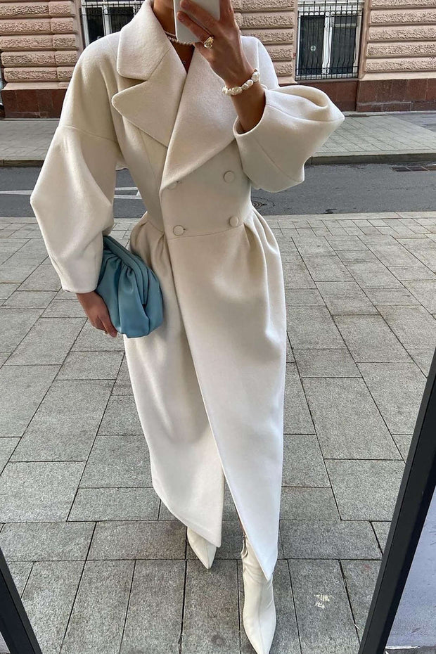 Double Breasted Long Trench Coat