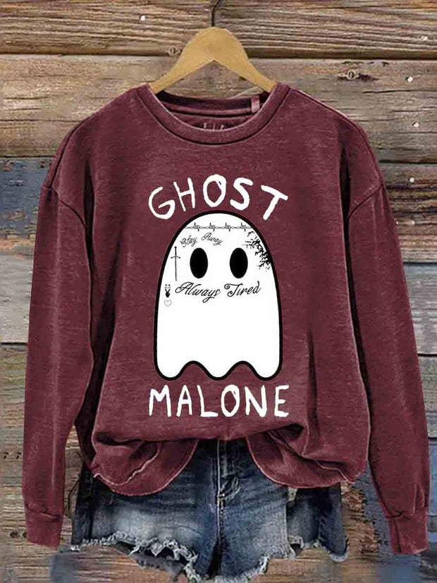 Ghost Malone Halloween Casual Sweatshirt