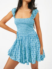 Pleated mini dress