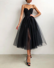 Thin straps midi dress