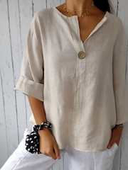 Women's Casual Cotton Linen Shirt