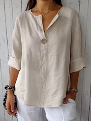 Women's Casual Cotton Linen Shirt