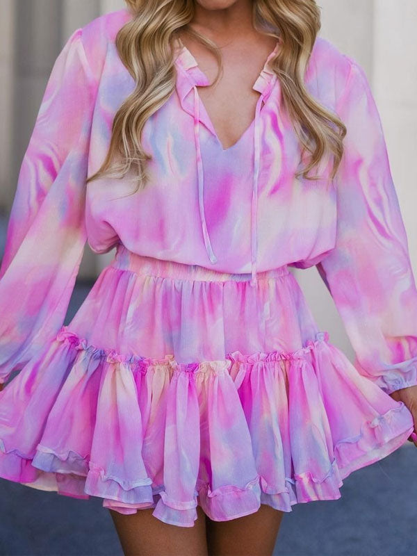 Long sleeve multi dress