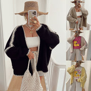 Chunky-needle imitation woolen knitted sweater