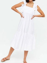 Frill sleeve maxi dress