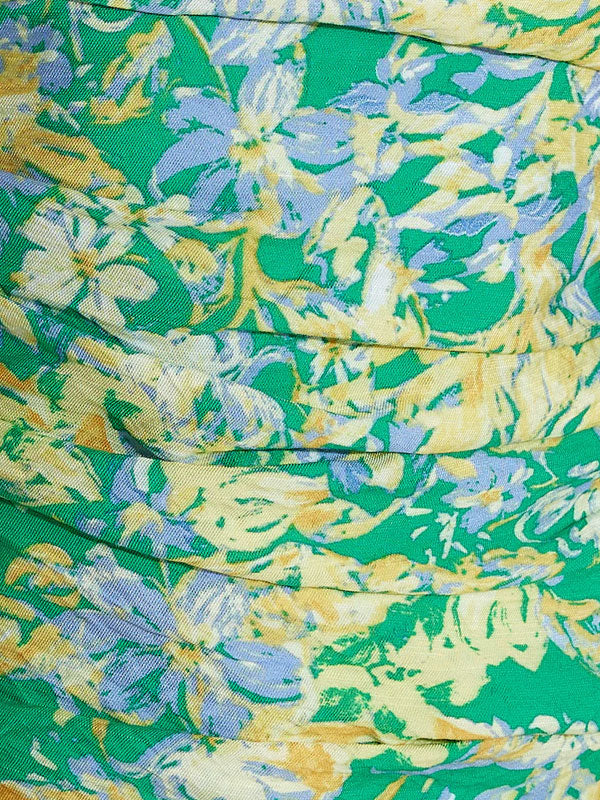 Green ruched dress