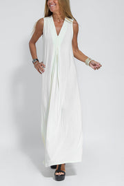 Elegant Is Eternal Solid Color Sleeveless Slit Maxi Dress