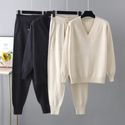 Autumn and winter harem pants casual two-piece set