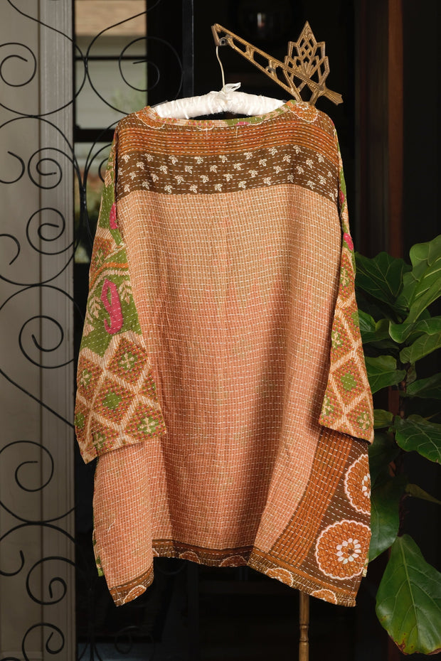 Kantha Pullover in Butterscotch Kiss