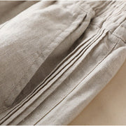 Summer thin cotton linen wide-leg pants