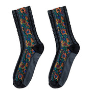 Retro Floral Jacquard Socks