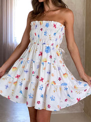 Pleated mini dress