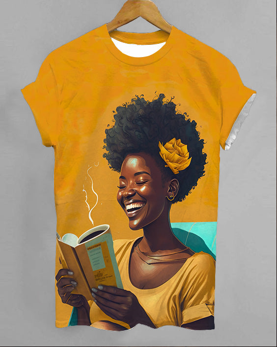 Golden Black Woman Art T-Shirt