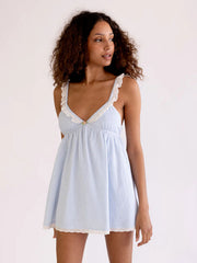 V neck jarquard mini dress