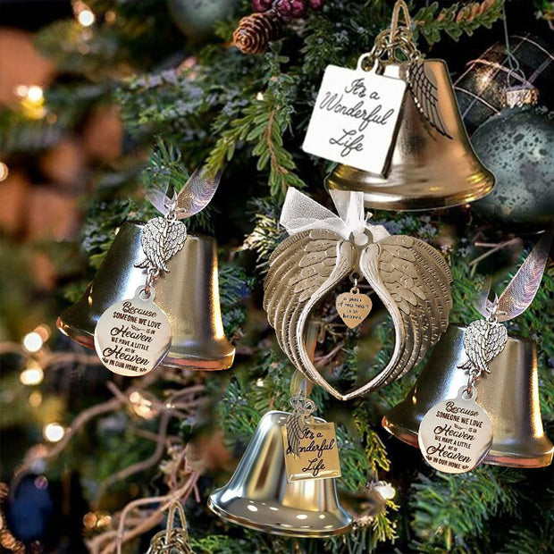 ❤🎅Christmas ornaments angel wings bell-memorial christmas gift🎁