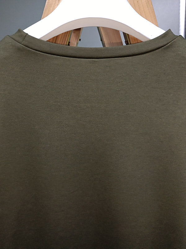 Casual Loose Solid Color Round-Neck Sweatshirt Top