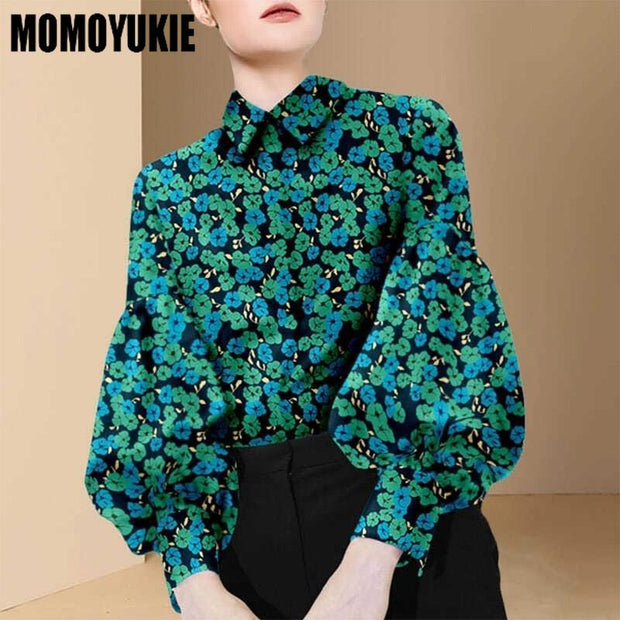 Summer Top female women shirts Women&#39;s plaid printed shirt Blouses tops Long sleeve Chic woman blouse