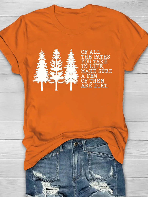 Paths In Life Print Women's T-shirt