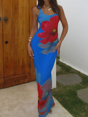 U neck maxi dress