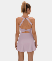 Backless Crisscross Active Dress-Easy Peezy Edition