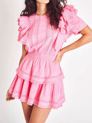Pink ruffle dress