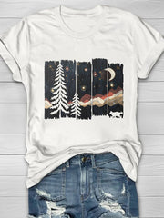 Darkness Forest Printed Crew Neck Women's T-shirt