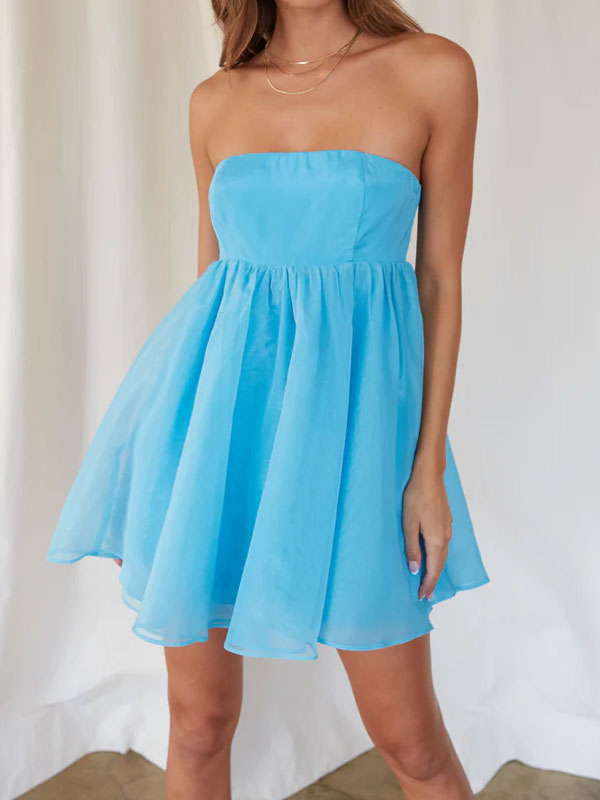 Off shoulder solid color dress
