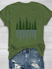 Trees And Reflections Print Women's T-shirt