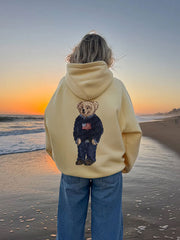 Crew neck embroided hoodie