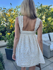Wide straps v neck dress