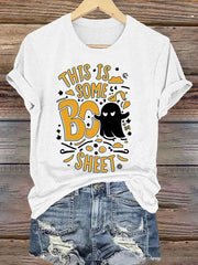 Women's Halloween Printed Casual T-Shirt