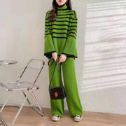 Casual Turtleneck Two-piece Sweater  Suit