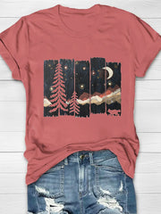 Darkness Forest Printed Crew Neck Women's T-shirt