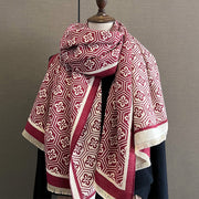 Four-Leaf Flower Fashion Artificial Cashmere Scarf Female Winter All-matching