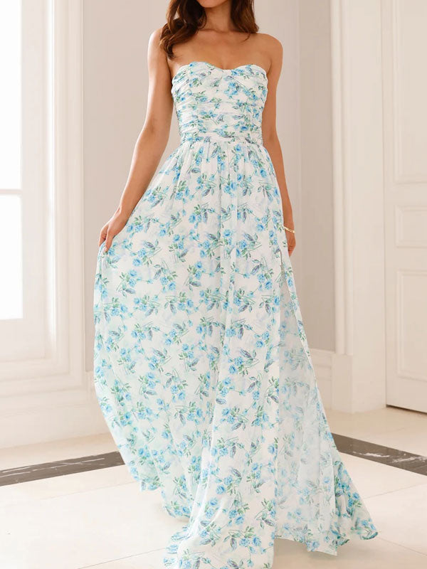 Ruched maxi dress